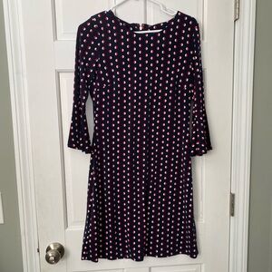 NWOT Tommy Hilfiger Navy and Red Polka Dot Dress